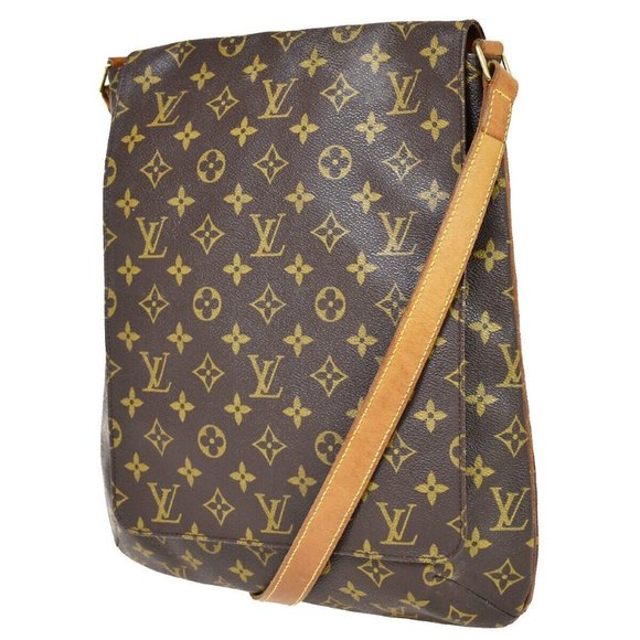 LOUIS VUITTON Musette Shoulder Bag Monogram Leather Brown France M51256 84MZ297 - Picture 1 of 15